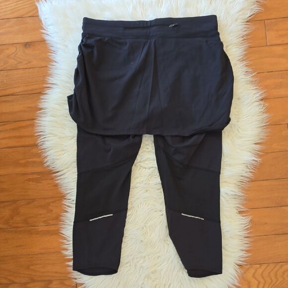 Athleta Black Leggings with Skirt Overlay - Picture 6 of 6